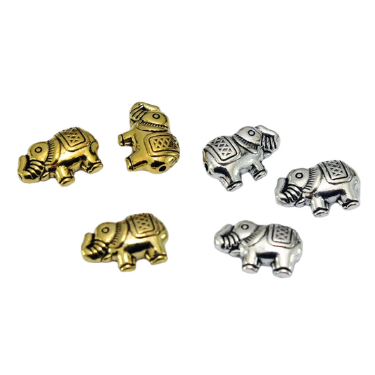 Elephant Charms Gold Metal 1cm