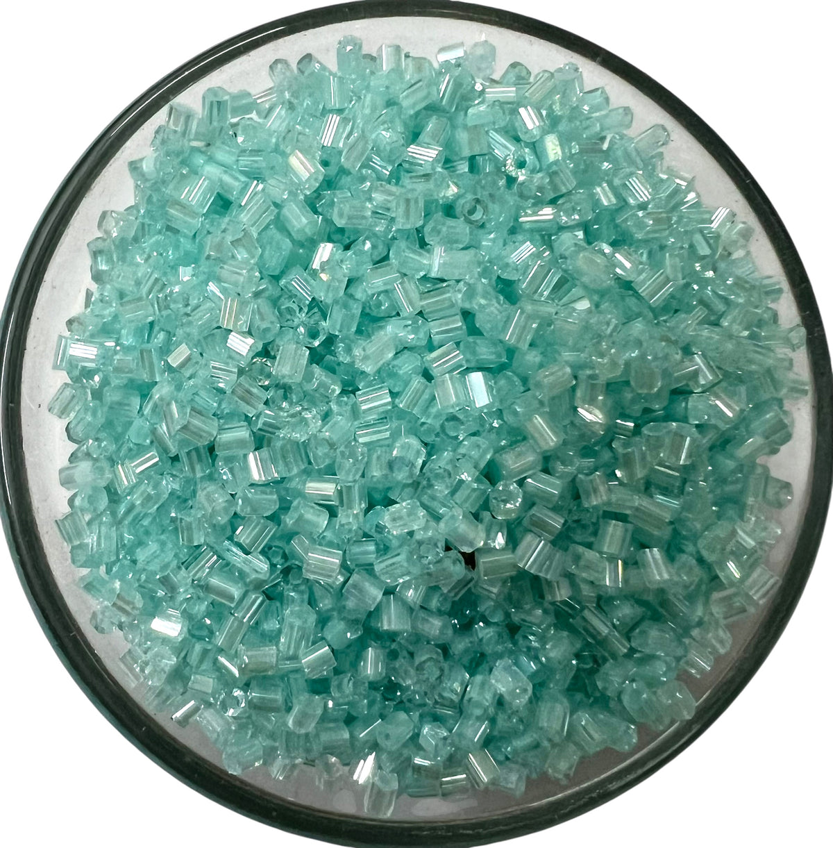 Aqua Inside Cut Beads For Jewellery Making