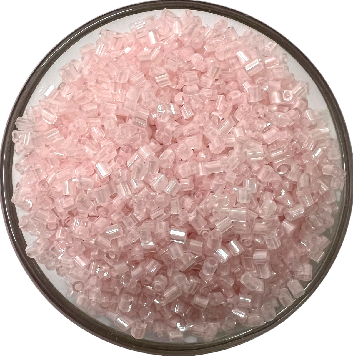 Baby Pink Inside Cut Beads For Jewellery Making