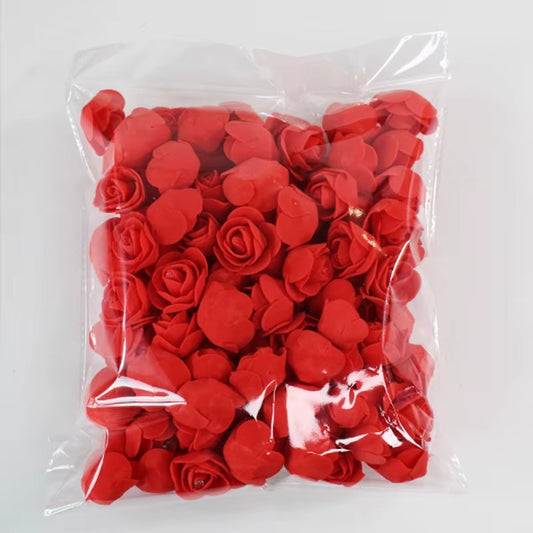 Red Foam Rose Flower 3cm Pack of 10 Pieces