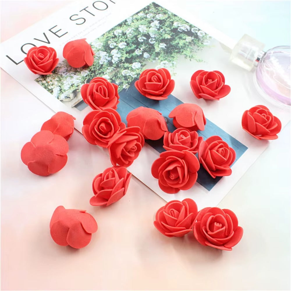 Red Foam Rose Flower 3cm