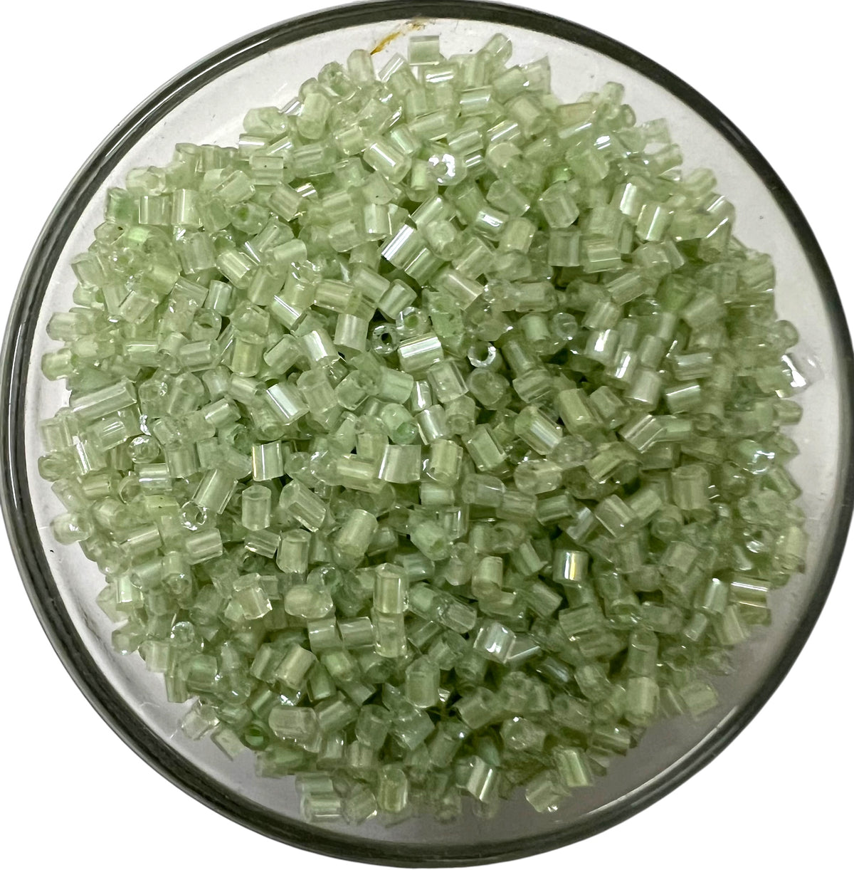 Light Green Inside Cut Beads For Jewellery Making