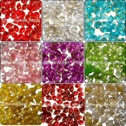 Petal Beads Set Of 9 Colours Set of 90 Grams (Each Colour 10 Gram)