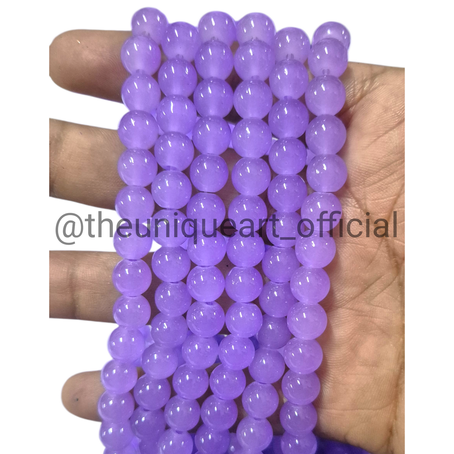 Light Purple Glass Jelly Beads