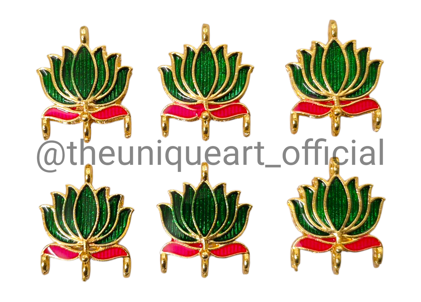 Four Loop Meena Lotus Green & Rani
