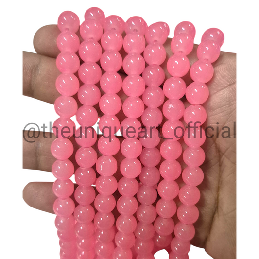 Peach Jelly Beads 8mm