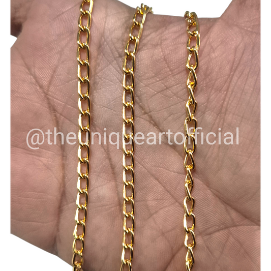 Light weight Anti Turnish Gold Chain 4mm