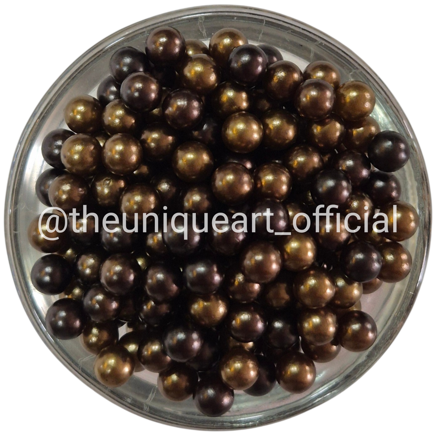 Dual Antique Brown High Quality 6mm No Hole Beads