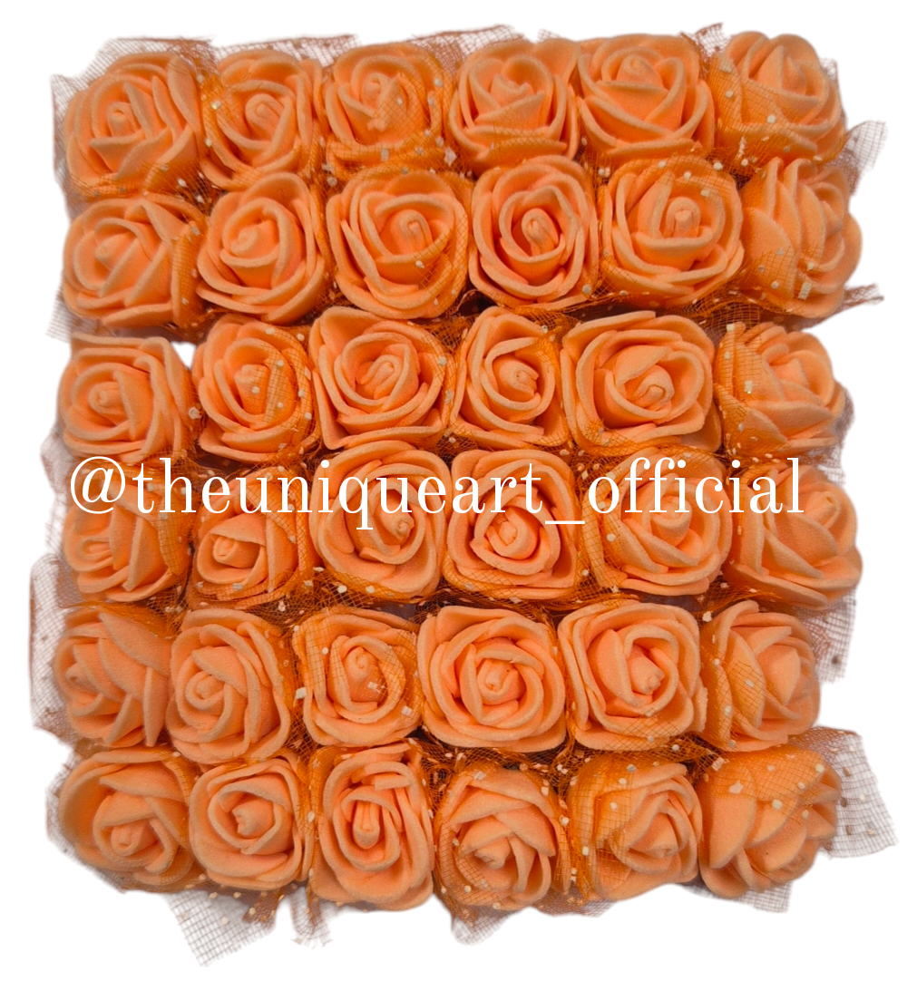 Foam Flower Peach (6pcs)