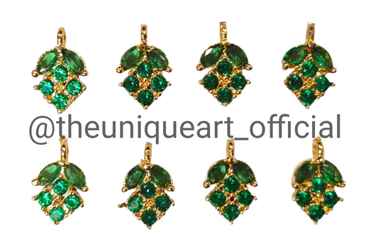 Square Leaf Green Zircon High Quality AD Stone