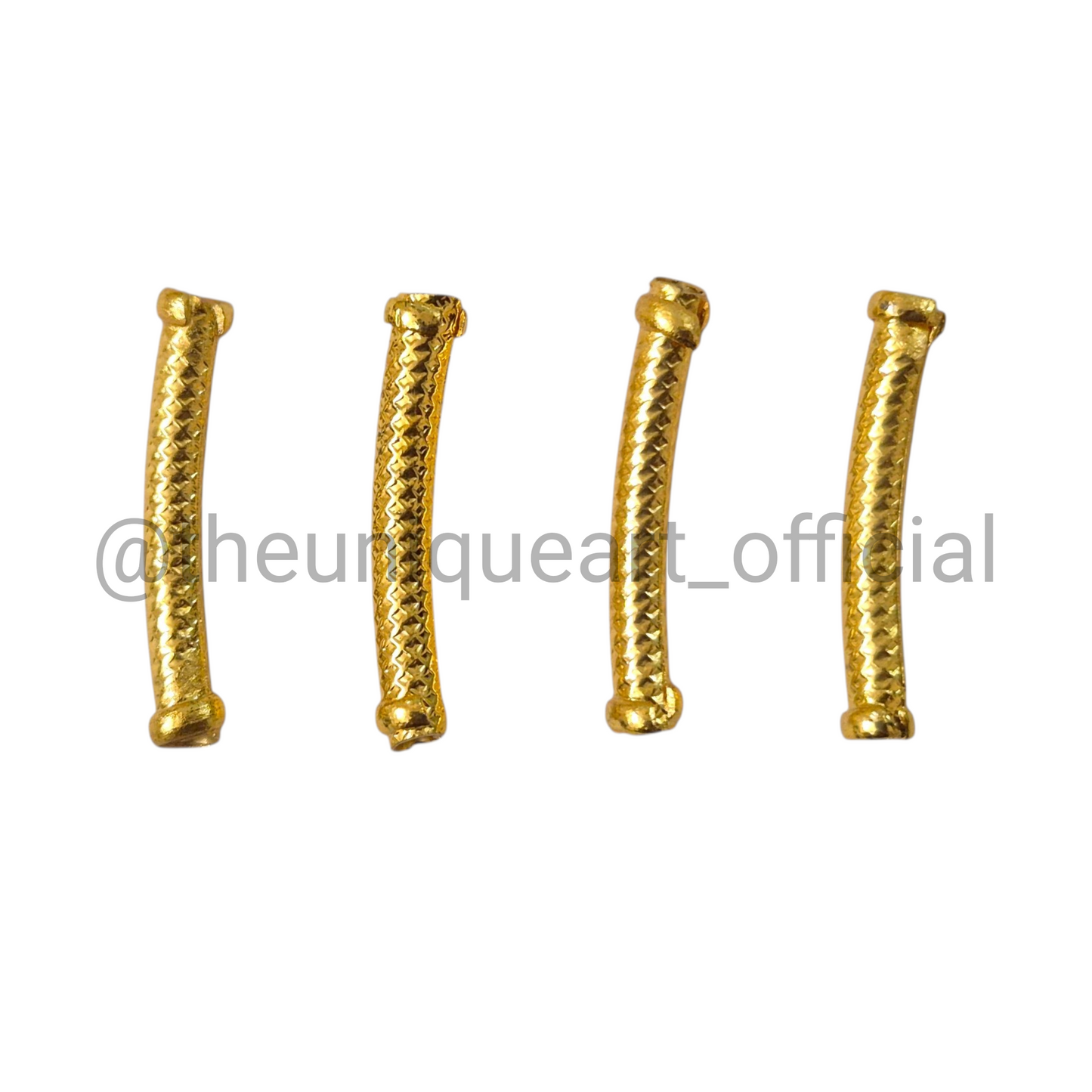 Gold Bend Pipe Connector Pair 3cm