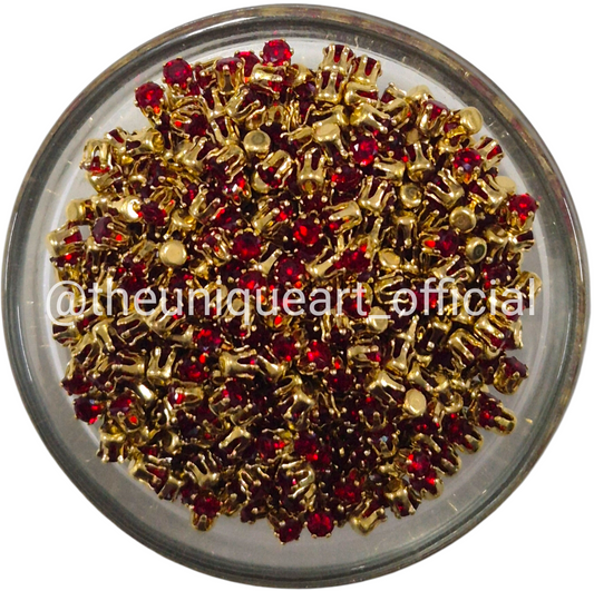 3mm Round Red Ad Clip Stone