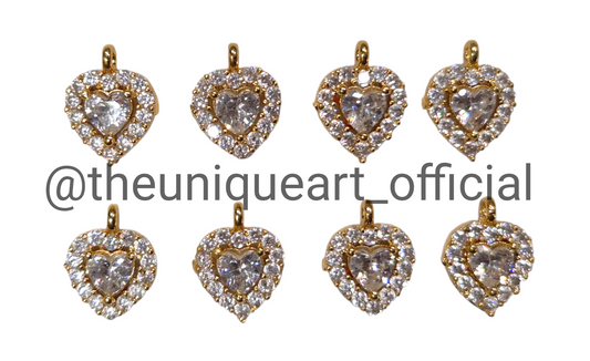 Heart Silver Zircon High Quality AD Stone