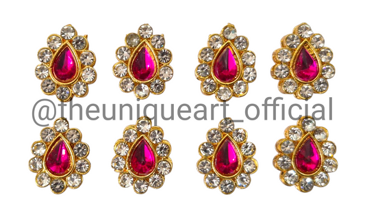 Rani Drop With Border Zircon Stone