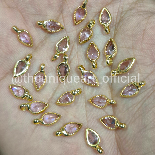 Light Pink AD Drop Pendant with Loop 4x6mm