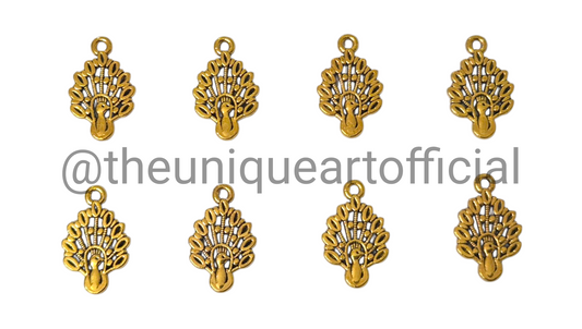 Peacock D10 Gold Charm