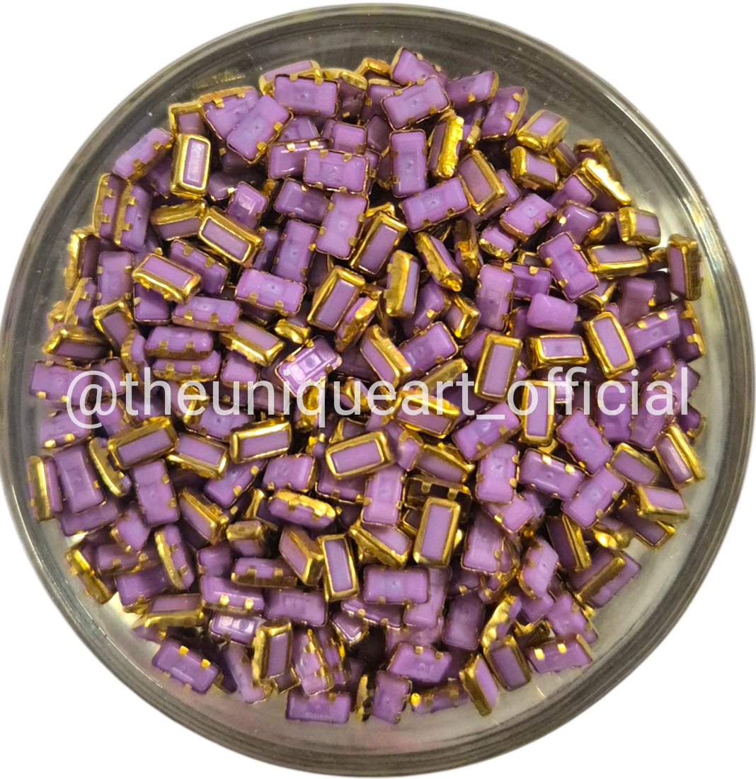 Lilac Purple 2.5x5 Small Rectangle