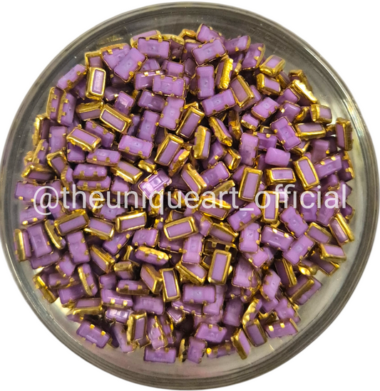 Lilac Purple 2.5x5 Small Rectangle