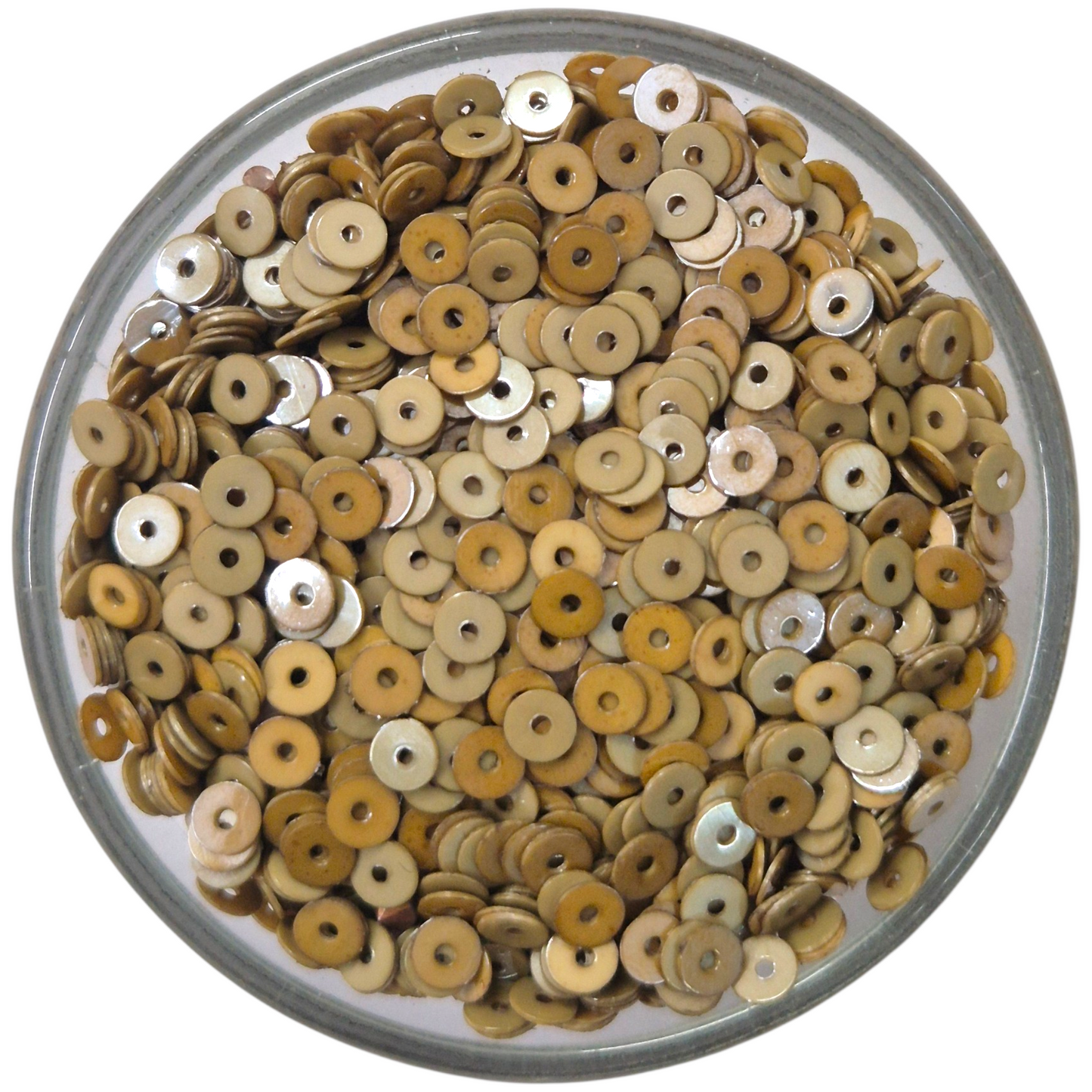 Dual Tone Glossy Opal Antique Sequins
