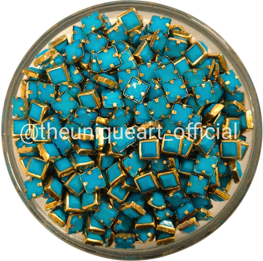 SP Firozi/ Light Blue 4x4mm