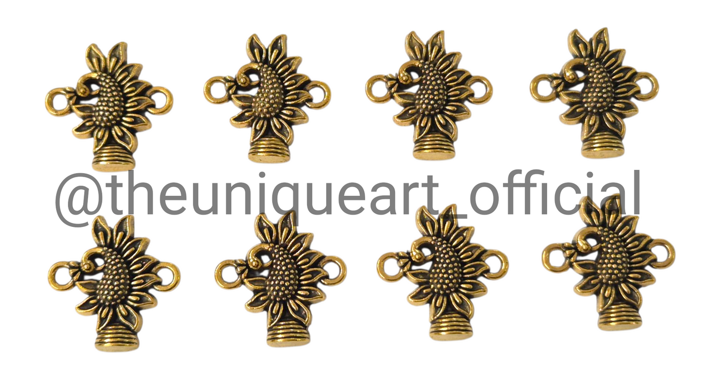 Peacock D4 Gold Charm