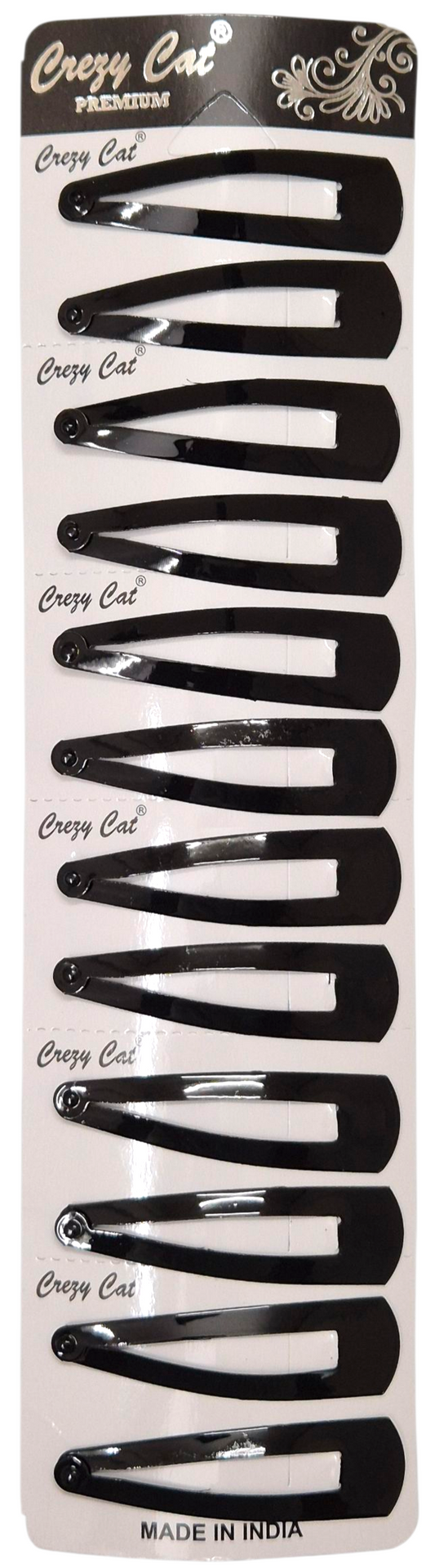 High Quality Black Tic Tac Clip 5cm Pack Of 12 Pieces