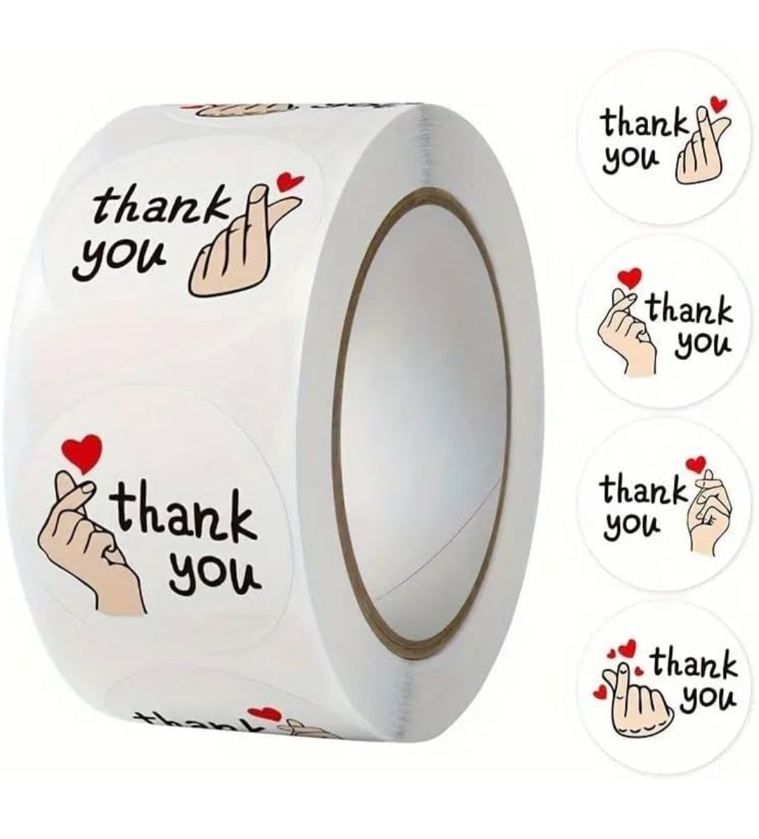 Thank You Stickers 500pcs Roll (D5)