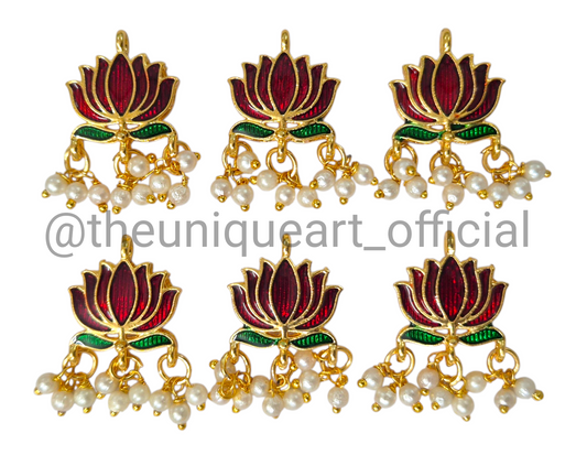 Maroon Meena Lotus with Loreal