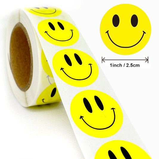 Smile Face Stickers 500pcs Roll