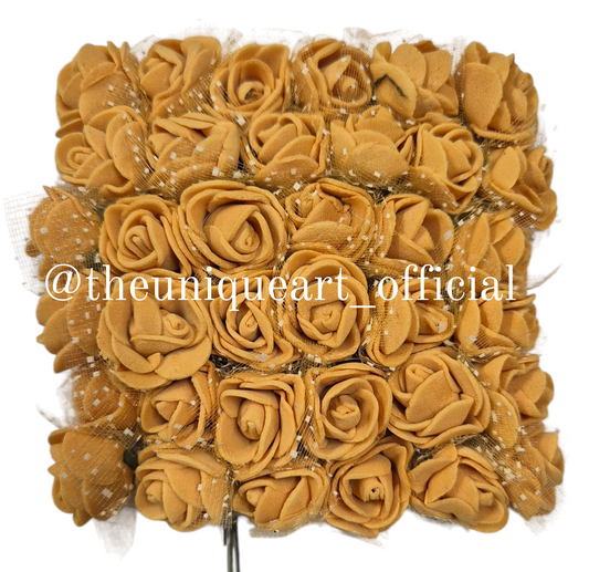 Foam Flower Beige (6pcs)