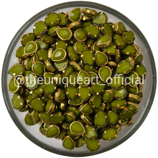 SP Olive Green Drop 4x6mm