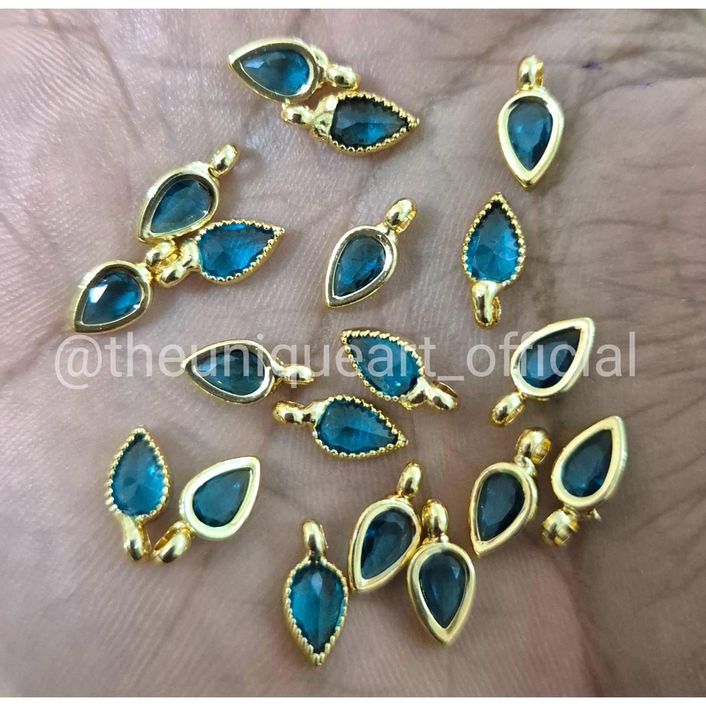 Peacock AD Drop Pendant with Loop 4x6mm