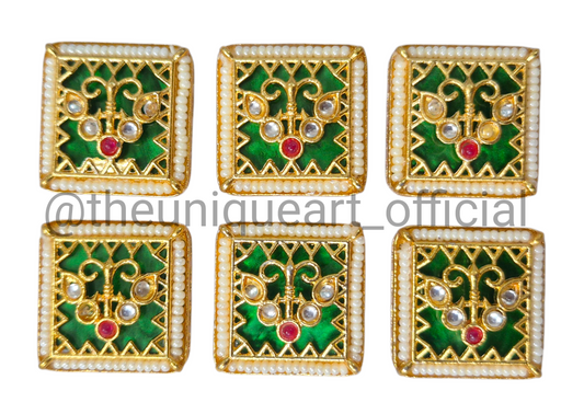 Square Opal woth Glass Beads