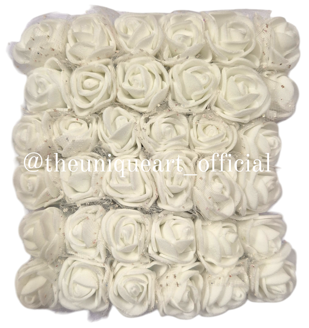 Foam Flower White (6pcs)