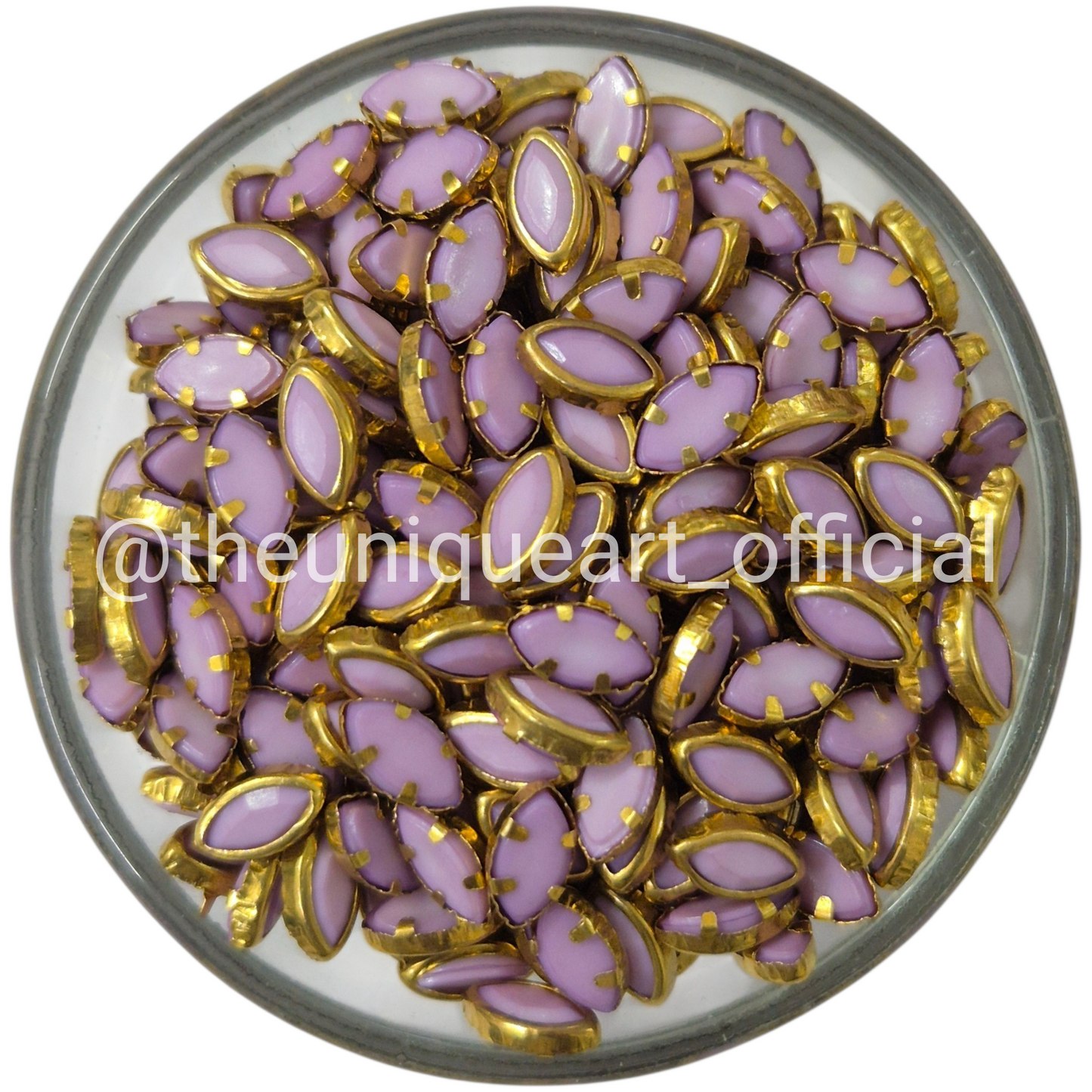 Pastel Lilac Purple Eye 4x8mm