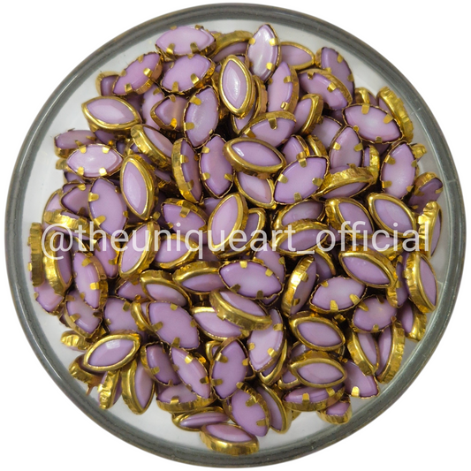 Pastel Lilac Purple Eye 4x8mm