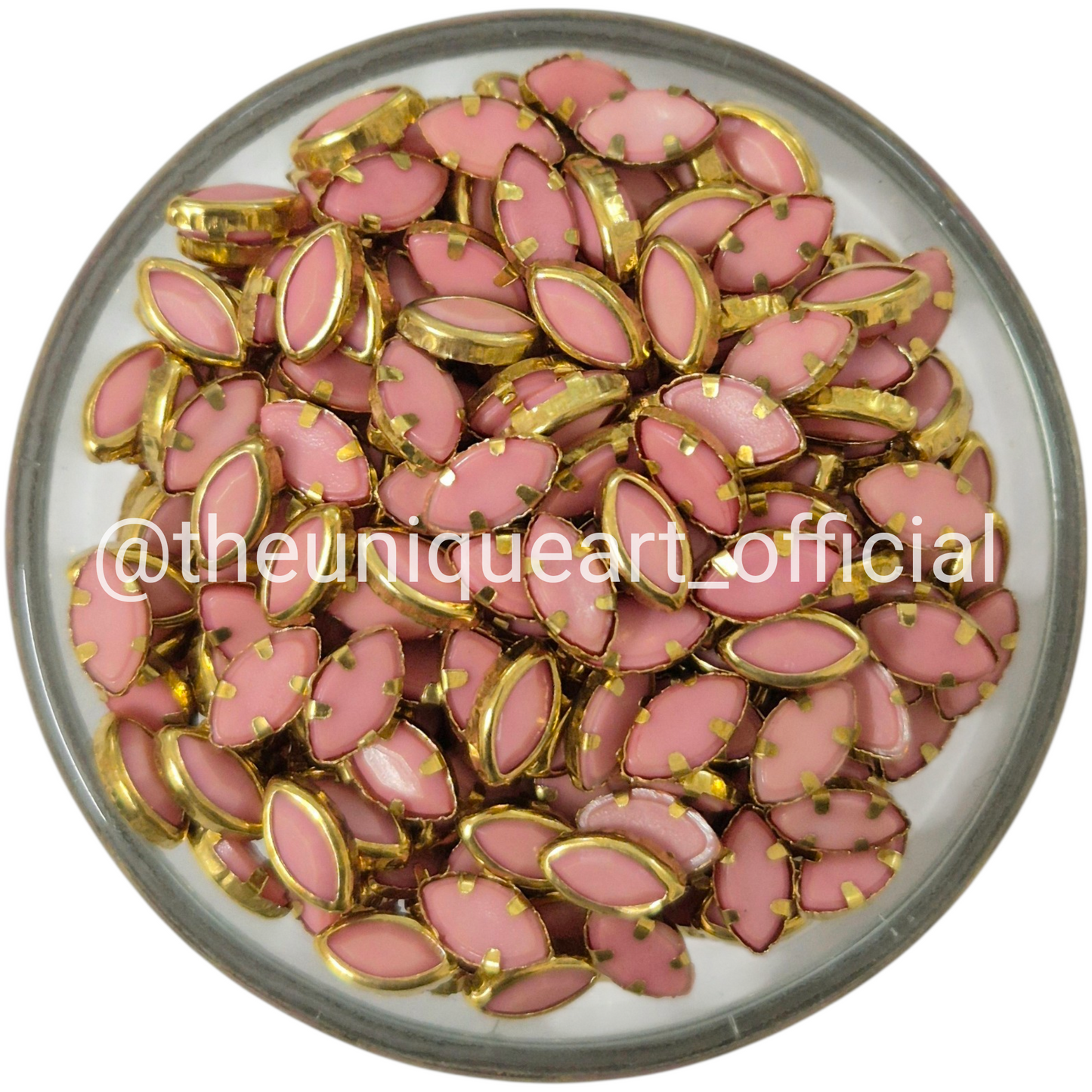 Pastel Dusty Peachish Pink Eye 8x4mm