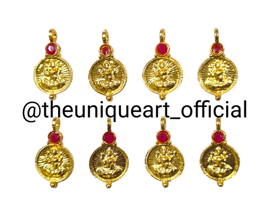 Laxmi Coin with Loop Rani Pink