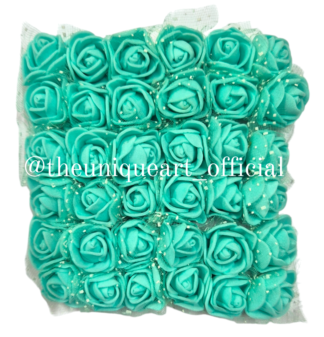 Foam Flower Sea Green (6pcs)