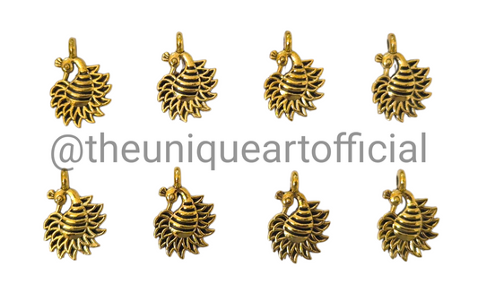 Peacock D11 Gold Charm