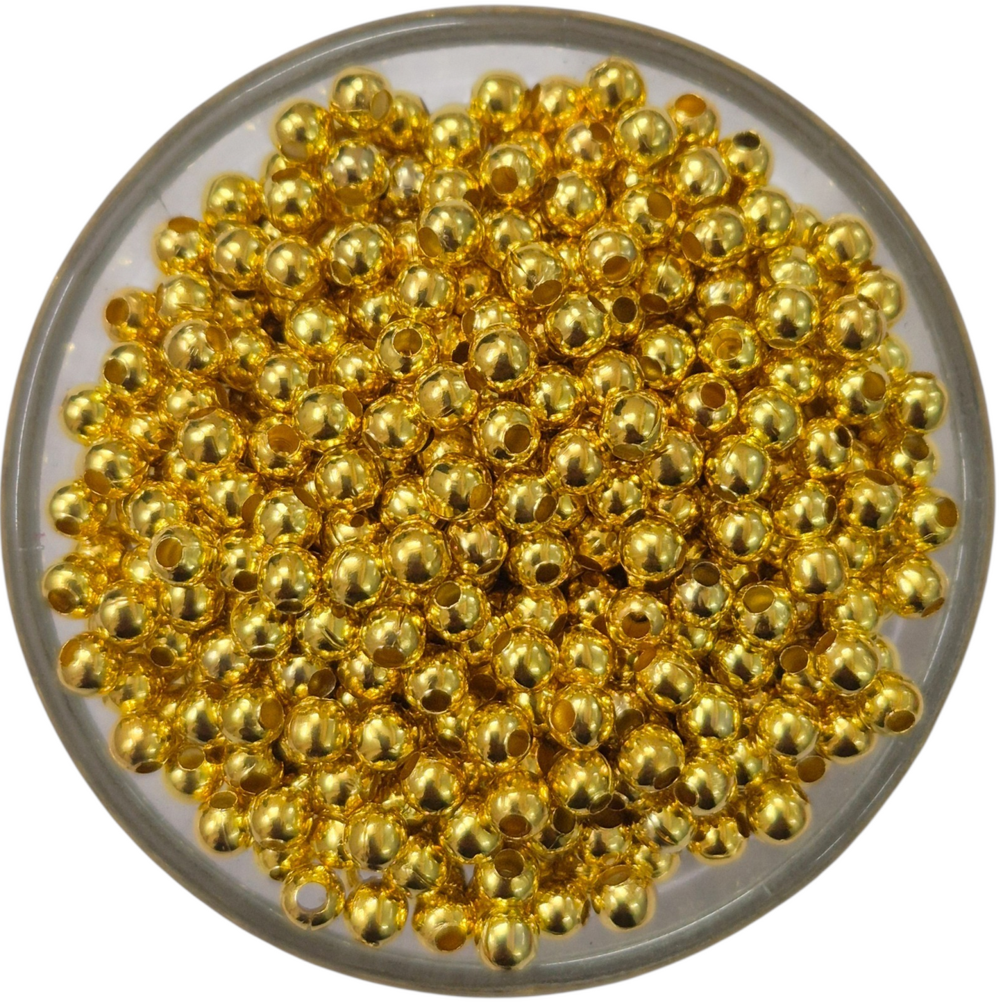 4mm Golden Metal Beads