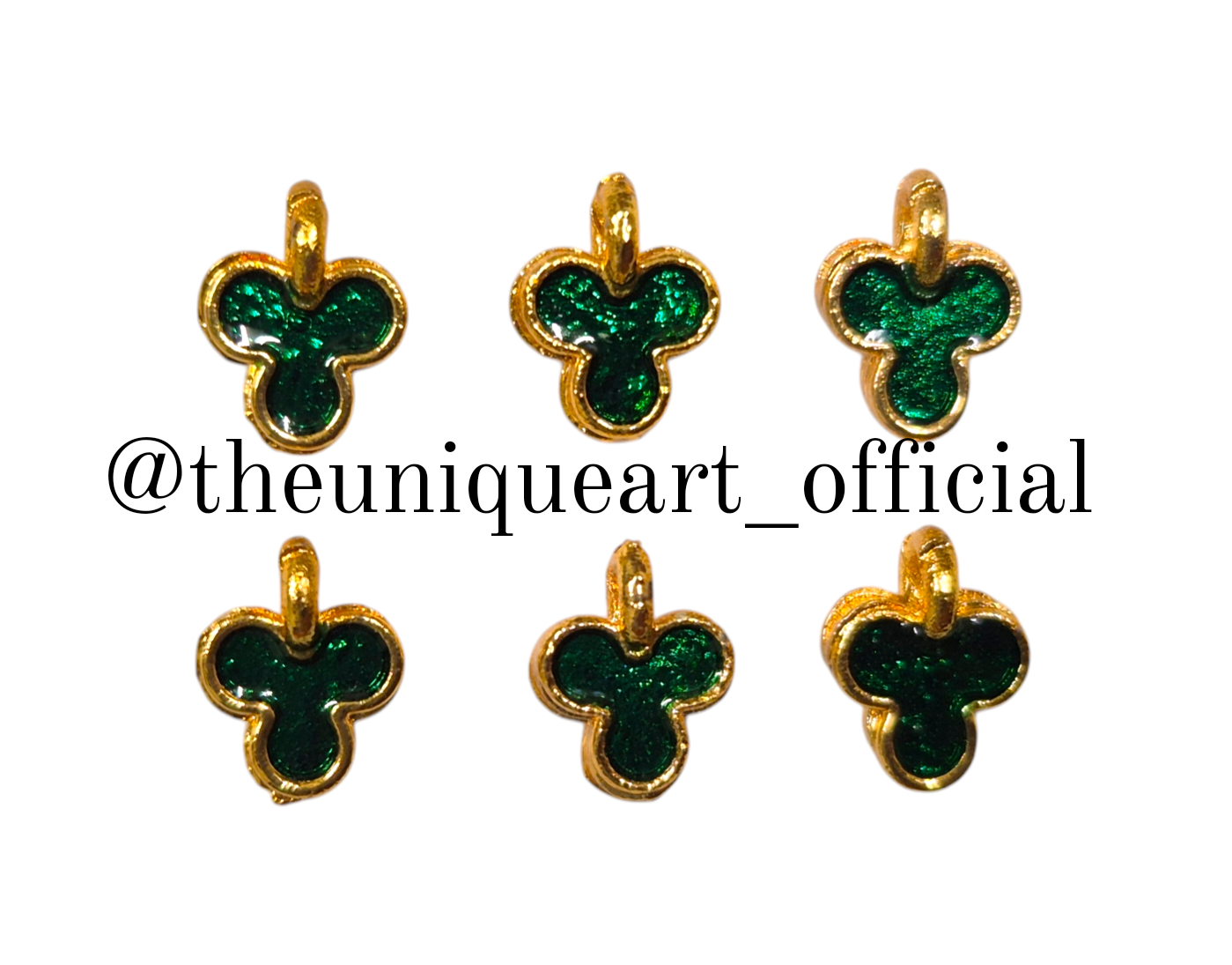 3 Petal Flower Emerald Green