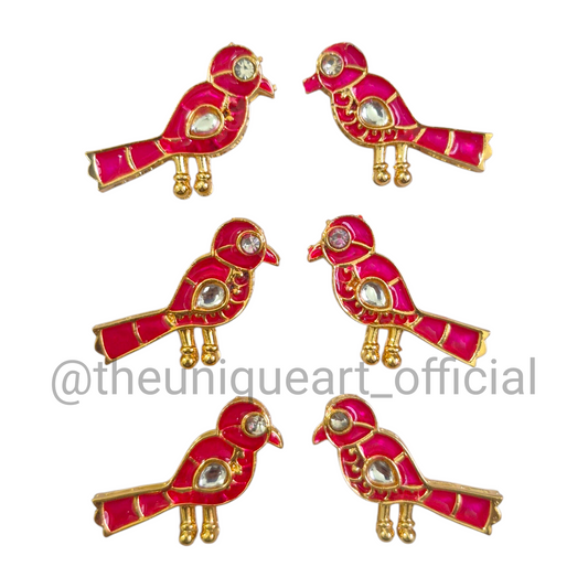 Rani Pink Parrot Pair with Zircon