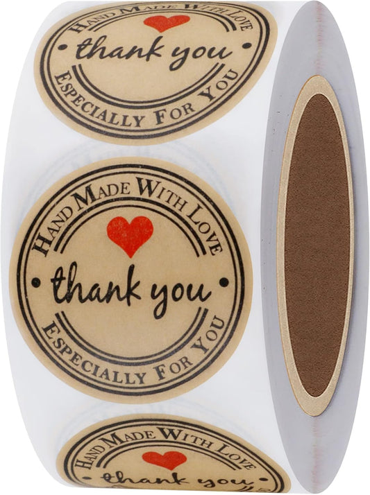 Thank You Stickers 500pcs Roll (D3)