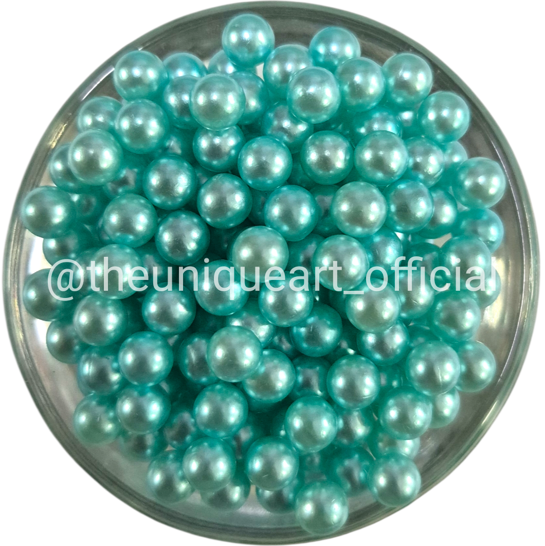 Aqua Blue High Quality 6mm No Hole Beads