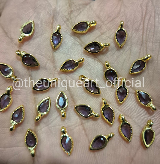 Purple AD Drop Pendant with Loop 4x6mm