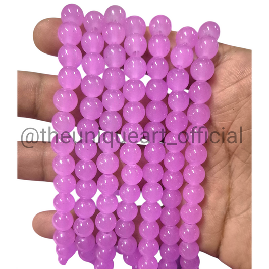 761 Purple Shade Jelly Beads 8mm