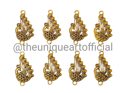 Peacock Curve D9 Gold Charm