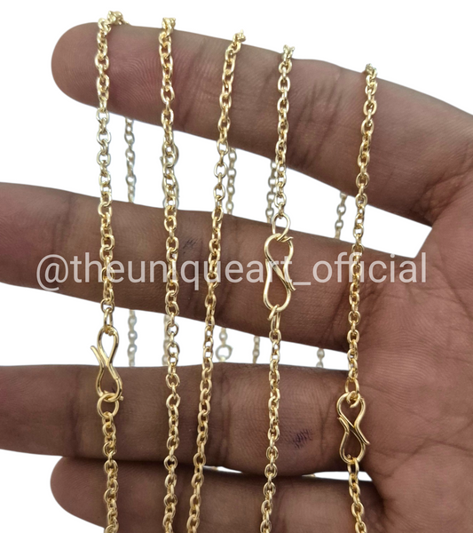 Anti Turnish Lacquer Gold Chain with S Hook