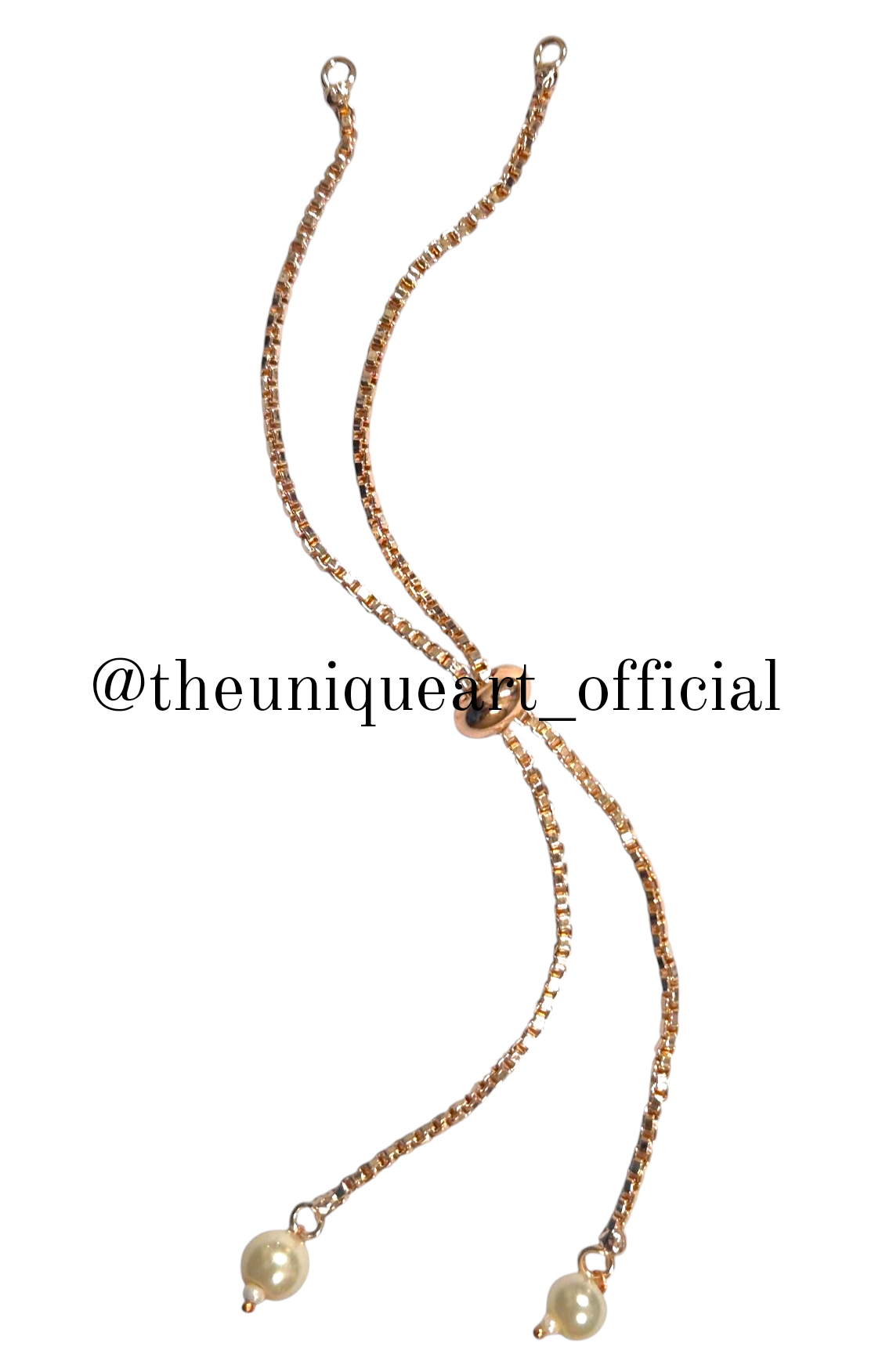 Rose Gold Bracelet Chain with Pearl